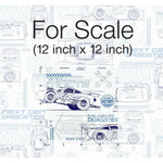 RoomMates Disney And Pixar Cars Schematic Peel & Stick Wallpaper Peel & Stick Wallpaper - EonShoppee