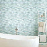 RoomMates Mosaic Waves Peel & Stick Wallpaper - EonShoppee
