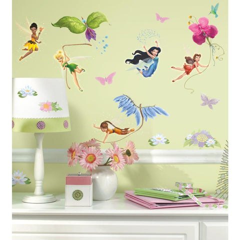 Disney Fairies Peel & Stick Wall Decals With Glitter - EonShoppee