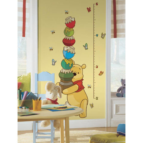 Pooh And Friends Peel and Stick Metric Growth Chart Wall Decals - EonShoppee
