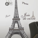 Eiffel Tower Peel And Stick Giant Wall Decals Mural France Paris Stickers Room Decor - EonShoppee