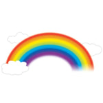 Over The Rainbow And Clouds Peel And Stick Giant Wall Decals - EonShoppee