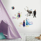 Disney Frozen Family Peel And stick Wall Decals with Glitter - EonShoppee