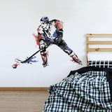 Giant Hockey Champion Player Wall Decals Men Boys Stickers Sports Puck - EonShoppee