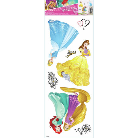 Roommates Disney Princess Friendship Adventure Peel And Stick 7 Wall Decals Cinderella, Belle, Ariel, Rapunzel Stickers