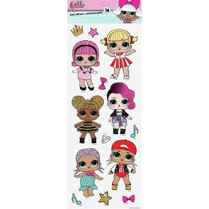LOL Surprise Dolls Peel And Stick 14 Wall Decals Splash Queen Bee L.O.L. Stickers - EonShoppee