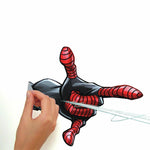 Marvel Giant Spider-Man Peel and Stick Wall Decals RMK3921GM Kids Room Decor - 41" Tall Red and Black
