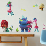Trolls Movie Peel and Stick Wall Decals With Glitter Kids Room Fun Stickers - EonShoppee