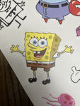 SpongeBob Squarepants Peel & Stick Wall Decals Removable Kids Room Nursery Decor