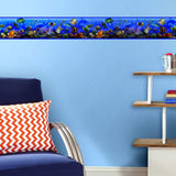 Under The Sea Wall Border Peel & Stick Wallpaper - Tropical Bathroom Decor Border - EonShoppee