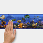 Under The Sea Wall Border Peel & Stick Wallpaper - Tropical Bathroom Decor Border - EonShoppee