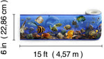 Under The Sea Wall Border Peel & Stick Wallpaper - Tropical Bathroom Decor Border - EonShoppee