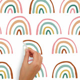 Retro Rainbow Peel & Stick Wall Decals Nursery Decor Stickers - EonShoppee