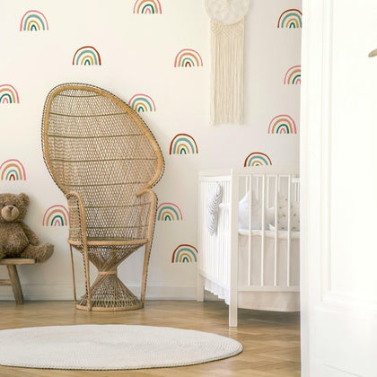 Retro Rainbow Peel & Stick Wall Decals Nursery Decor Stickers - EonShoppee