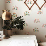 Retro Rainbow Peel & Stick Wall Decals Nursery Decor Stickers - EonShoppee