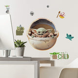 THE MANDALORIAN: THE CHILD Painted Peel And Stick Wall Decals Baby Yoda Grogu Wall Stickers