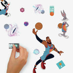 Roommates Space Jam Peel and Stick Wall Decals LeBron James Basketball Team Wall Stickers