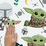 Roommates Mandalorian The Child Illustrated Peel And Stick Wall Decals Star Wars BABY YODA Stickers