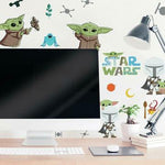 Mandalorian The Child Illustrated Peel And Stick Wall Decals Star Wars BABY YODA Stickers