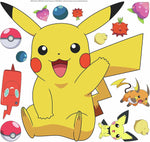 Roommates Giant Pikachu Peel And Stick Wall Decals Pokemon Characters Stickers