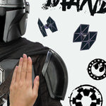 RoomMates Mandalorian In Beskar Peel And Stick Wall Decals, Brown, Gray, Black Boys Room Disney Mando Stickers