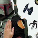 Roommates Boba Fett Peel And Stick Giant Wall Decals Red, Green, Brown Mandalorian Wall Stickers