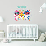 Baby Shark Peel And Stick Giant Wall Decals With Alphabet Personalized Headboard