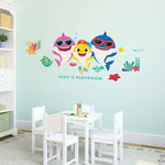 Baby Shark Peel And Stick Giant Wall Decals With Alphabet Personalized Headboard