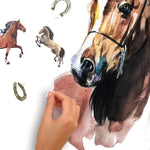 Watercolor Wild Horses Peel and Stick Giant Wall Decals RMK5152GM