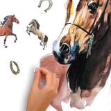 Watercolor Wild Horses Peel and Stick Giant Wall Decals RMK5152GM