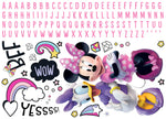 Disney Minnie Mouse Peel and Stick Giant Wall Decals with Alphabet