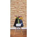 Stuccoed Red Brick Peel And Stick Wallpaper - EonShoppee