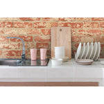 Stuccoed Red Brick Peel And Stick Wallpaper - EonShoppee