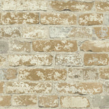 Stuccoed Brown Brick Peel And Stick Wallpaper - EonShoppee