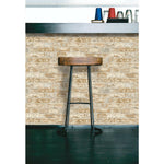 Stuccoed Brown Brick Peel And Stick Wallpaper - EonShoppee