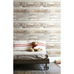 Distressed Wood Tan Peel And Stick Wallpaper - EonShoppee