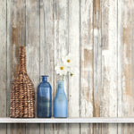 Distressed Wood Tan Peel And Stick Wallpaper - EonShoppee