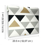 Geometric Triangle Peel & Stick Wallpaper - EonShoppee