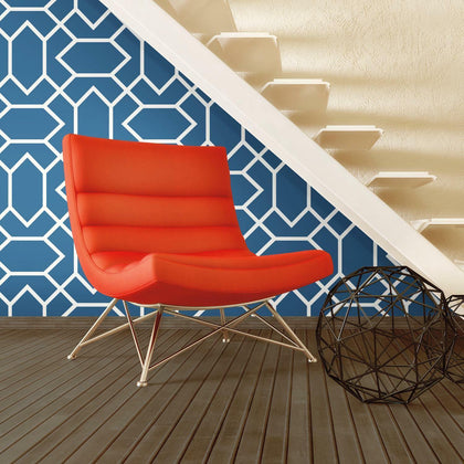 RoomMates Modern Geometric Blue Peel & Stick Wallpaper - EonShoppee