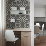 Modern Geometric Dk Grey Peel & Stick Wallpaper - EonShoppee