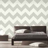 RoomMates Large Chevron Grey Peel & Stick Wallpaper - EonShoppee