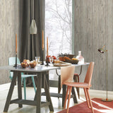 Mushroom Wood Grey Peel & Stick Wallpaper - EonShoppee