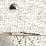 RoomMates Bohemian Tan/Blue Peel & Stick Wallpaper - EonShoppee