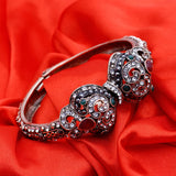 Designer Indian Ethnic Ruby Crystal Fashion Jewelry Cuff Bangle Bracelet Openable Kada
