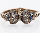 Designer Indian Ethnic Ruby Crystal Fashion Jewelry Cuff Bangle Bracelet Openable Kada