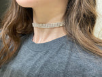 Sparkling 3 Row Silver Crystal Collar Chain Choker Necklace Stunning Neckpiece Bridal Wedding Fashion Jewelry
