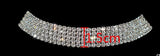 Stunning Silver Dazzling Crystal Wedding Party Wear 5 Row Choker Statement Necklace