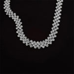 Shiny Clear Silver Full Rhinestone Crystal Neck Band Choker Necklace Women Fashion Jewelry Necklace