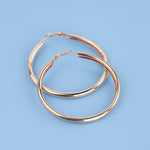 Trendy Golden 70mm Hoop Earrings Smooth Big Exaggerated Earrings for Women Punk Fashion Jewelry
