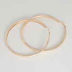 Trendy Golden 70mm Hoop Earrings Smooth Big Exaggerated Earrings for Women Punk Fashion Jewelry